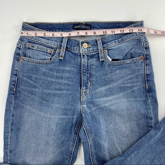 J.Crew Mercantile Slim Boyfriend Relaxed Ankle Raw Hem Cropped Denim Jeans 25 - Picture 7 of 13